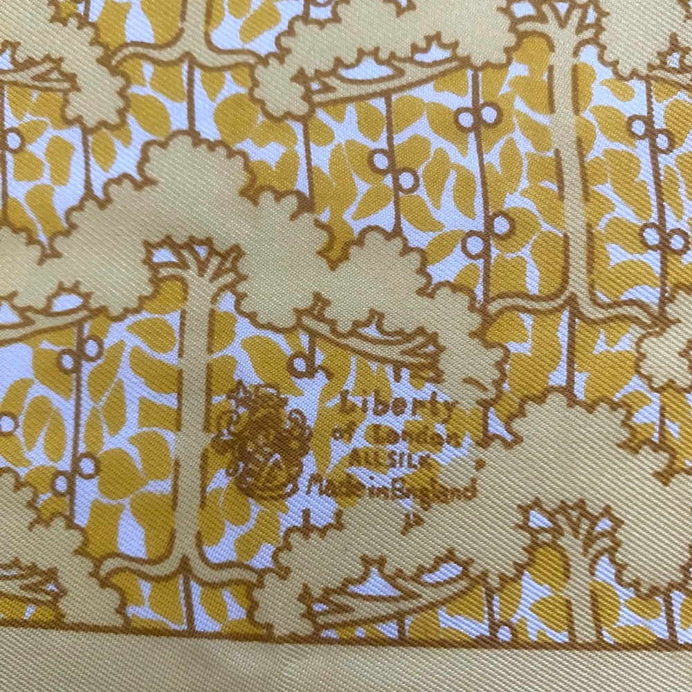 Vintage Liberty of London Silk Scarf – 1970s Floral Print – Made in England
